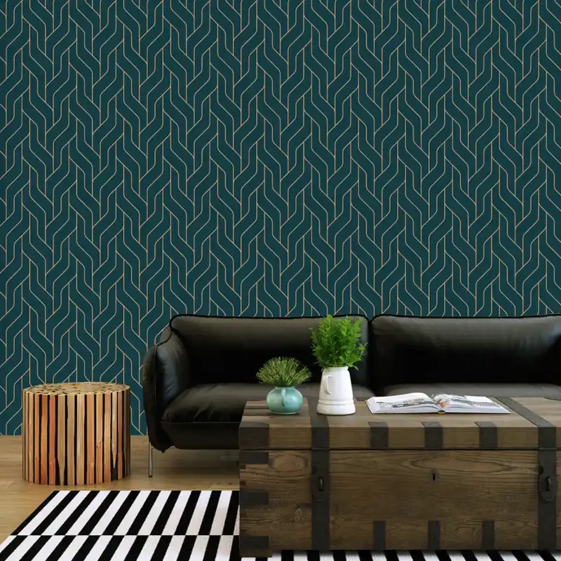 Stairway Navy, Dream Prints Tapet geometric modern - Stairway Navy Ofertă limitată